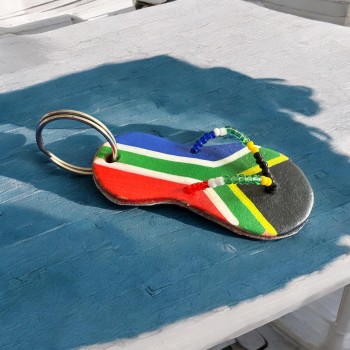 SA Flag Sandle Keyring